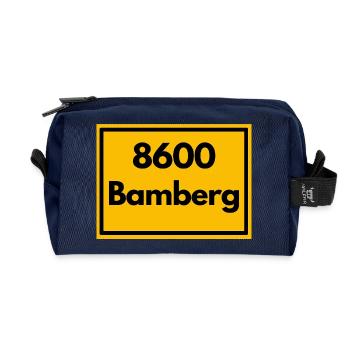 ANCIEN CODE POSTAL RETRO 8600 BAMBERG FRANKEN - Trousse de toilette en tissu recyclé - marine - Devant