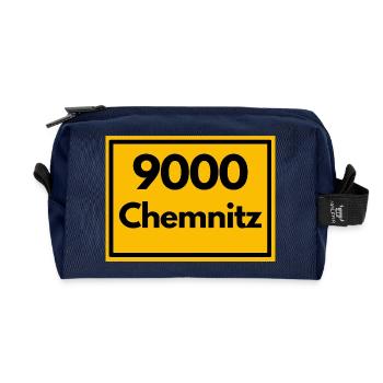 ANCIEN CODE POSTAL RETRO 9000 CHEMNITZ RDA - Trousse de toilette en tissu recyclé - marine - Devant