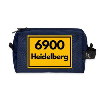 ANCIEN CODE POSTAL RETRO 6900 HEIDELBERG - Trousse de toilette en tissu recyclé - marine - Devant