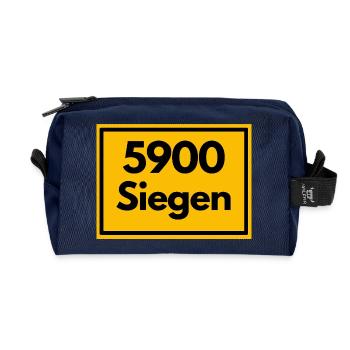 ALTE POSTLEITZAHL PLZ RETRO 5900  SIEGEN SIEGERLAN - Recycelte Kulturtasche - Navy - Vorne