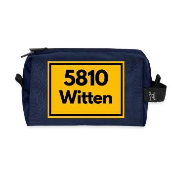 ALTE POSTLEITZAHL PLZ RETRO 5810 WITTEN RUHRGEBIET - Recycelte Kulturtasche - Navy - Vorne