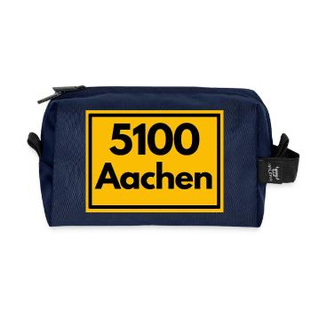 ANCIEN CODE POSTAL RETRO 5100 AACHEN DREILÄNDER - Trousse de toilette en tissu recyclé - marine - Devant