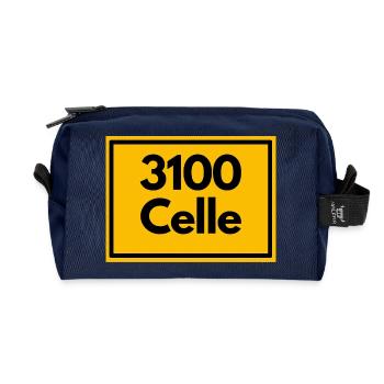 ANCIEN CODE POSTAL RETRO 3100 CELLE - Trousse de toilette en tissu recyclé - marine - Devant