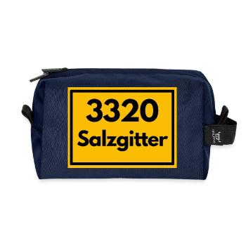 ANCIEN CODE POSTAL RETRO 3320 SALZGITTER - Trousse de toilette en tissu recyclé - marine - Devant