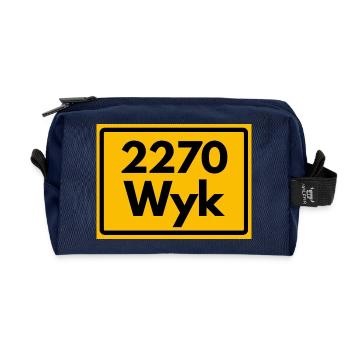 OLD POSTCODE POSTCODE RETRO 2270 WYK – FÖHR INSEL - Recycled Toiletry Zip Bag - navy - Front