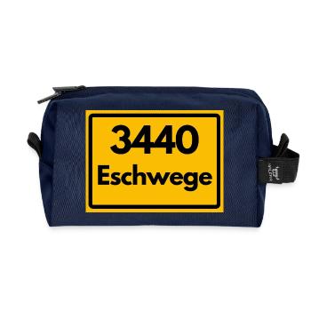 ANCIEN CODE POSTAL RÉTRO 3440 ESCHWEGE - Trousse de toilette en tissu recyclé - marine - Devant