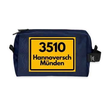ANCIEN CODE POSTAL 3510 HANNOVERSCH MÜNDEN HANN - Trousse de toilette en tissu recyclé - marine - Devant