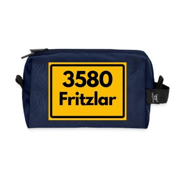 OLD POSTCODE POSTCODE RETRO 3580 FRITZLAR DOMFACH - Recycled Toiletry Zip Bag - navy - Front