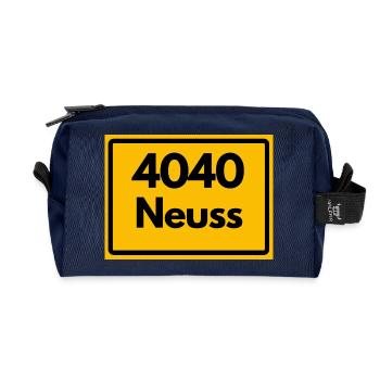 ANCIEN CODE POSTAL RÉTRO 4040 CITY NEUSS - Trousse de toilette en tissu recyclé - marine - Devant