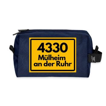 ALTE POSTLEITZAHL PLZ RETRO 4330 Mülheim a.d. Ruhr - Recycelte Kulturtasche - Navy - Vorne