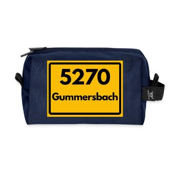 ALTE POSTLEITZAHL PLZ RETRO 5270 GUMMERSBACH - Recycelte Kulturtasche - Navy - Vorne