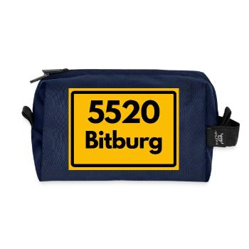 ANCIEN CODE POSTAL RETRO 5520 BITBURG - Trousse de toilette en tissu recyclé - marine - Devant
