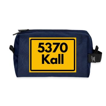 ALTE POSTLEITZAHL PLZ RETRO 5370 KALL - Recycelte Kulturtasche - Navy - Vorne