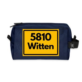 ALTE POSTLEITZAHL PLZ RETRO 5810 WITTEN - Recycelte Kulturtasche - Navy - Vorne
