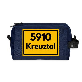 ALTE POSTLEITZAHL PLZ RETRO 5910 KREUZTAL - Recycelte Kulturtasche - Navy - Vorne