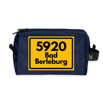 ALTE POSTLEITZAHL PLZ RETRO 5920 BAD BERLEBURG - Recycelte Kulturtasche - Navy - Vorne
