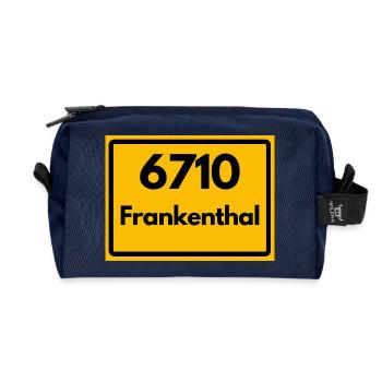 ALTE POSTLEITZAHL PLZ RETRO 6710 FRANKENTHAL RP - Recycelte Kulturtasche - Navy - Vorne