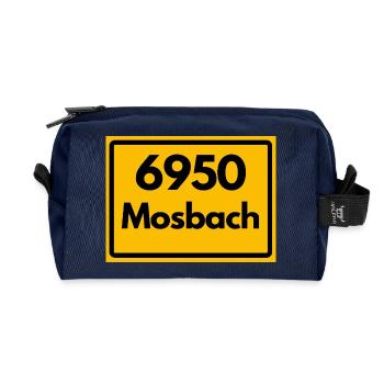 ALTE POSTLEITZAHL PLZ RETRO 6950 MOSBACH HEIMAT BW - Recycelte Kulturtasche - Navy - Vorne