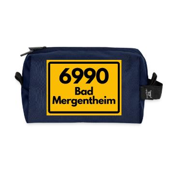 ANCIEN CODE POSTAL RETRO 6990 BAD MERGENTHEIM - Trousse de toilette en tissu recyclé - marine - Devant