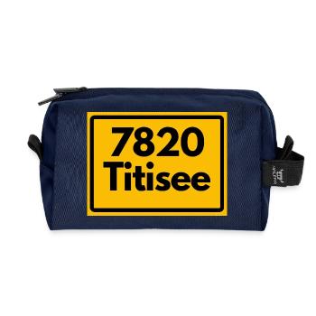 ANCIEN CODE POSTAL RÉTRO 7820 TITISEE HEIMAT - Trousse de toilette en tissu recyclé - marine - Devant