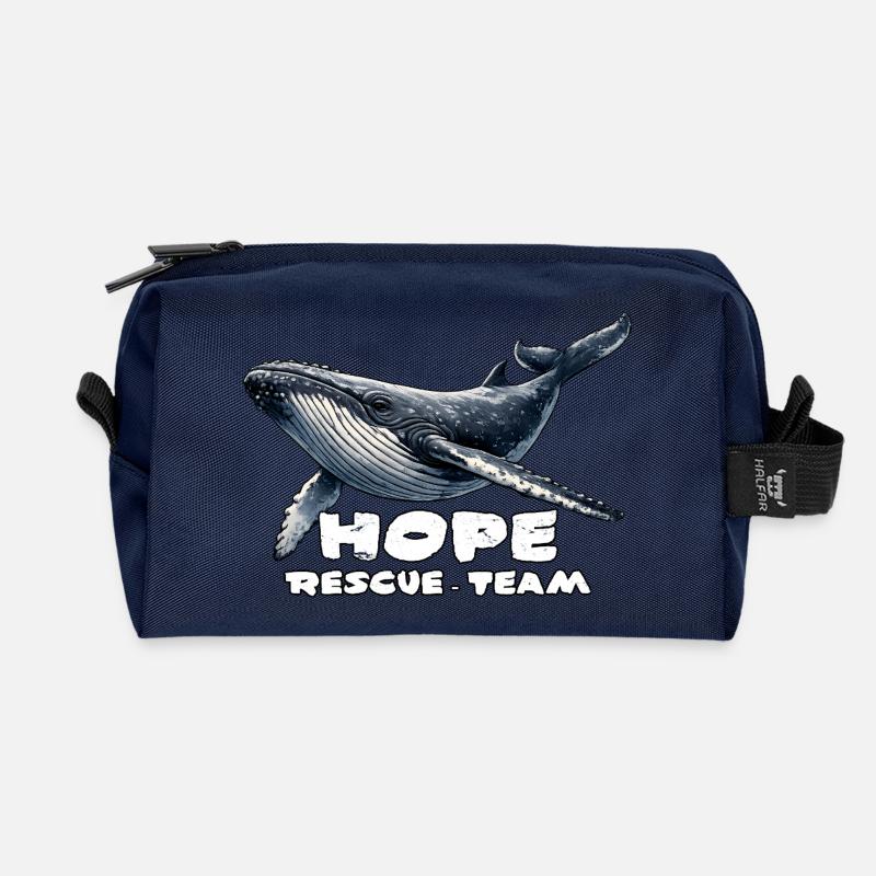 Hope Rettungsteam Wal Ostsee - Recycelte Kulturtasche - Navy