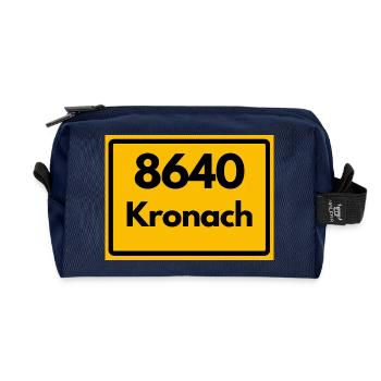 ANCIEN CODE POSTAL 8640 KRONACH HEIMATSTOLZ - Trousse de toilette en tissu recyclé - marine - Devant