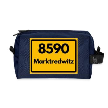 ANCIEN CODE POSTAL 8590 MARKTREDWITZ HEIMAT - Trousse de toilette en tissu recyclé - marine - Devant