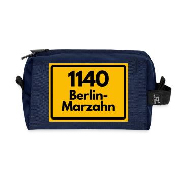 ALTE POSTLEITZAHL PLZ RETRO 1140 BERLIN MARZAHN - Recycelte Kulturtasche - Navy - Vorne