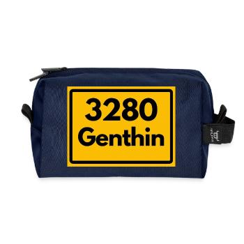 ALTE POSTLEITZAHL PLZ RETRO 3280 GENTHIN HEIMAT - Recycelte Kulturtasche - Navy - Vorne