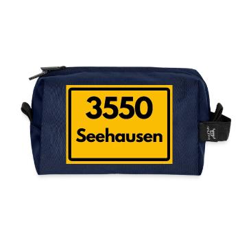 ANCIEN CODE POSTAL 3550 SEEHAUSEN HEIMATSTOLZ - Trousse de toilette en tissu recyclé - marine - Devant