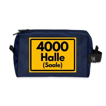 ANCIEN CODE POSTAL 4000 HALLE SAALE HEIMATSTOLZ - Trousse de toilette en tissu recyclé - marine - Devant