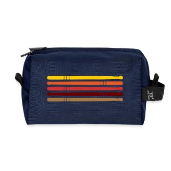 Drumsticks Drums Gift Drummer - Recycled Toiletry Zip Bag - navy - Front
