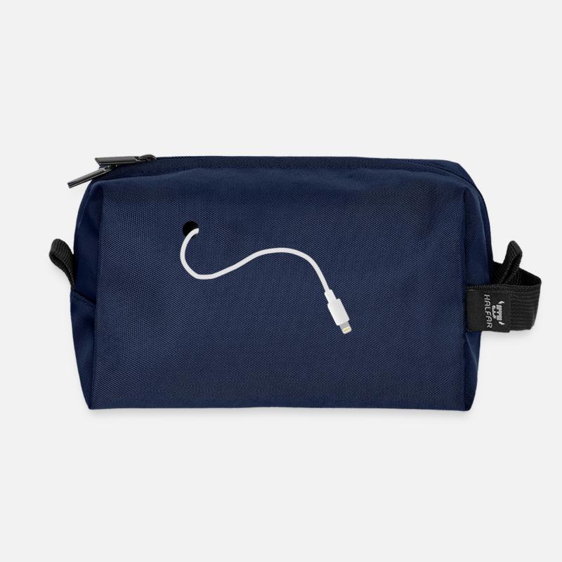 iPhone Kabel - Recycelte Kulturtasche - Navy