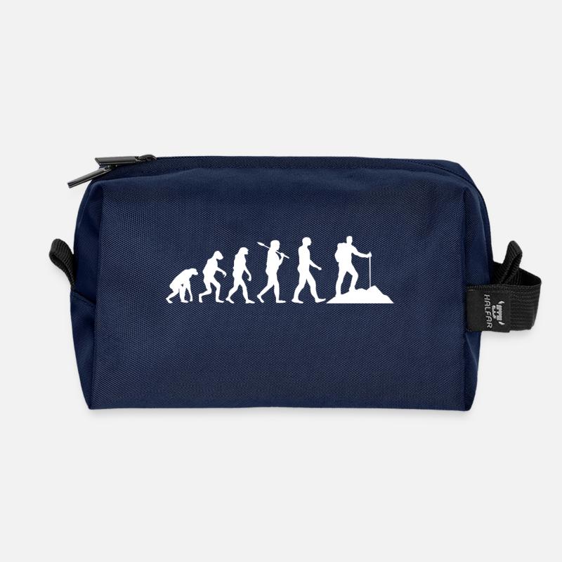 Berge Shirt · Evolution · Wandern · Natur · Berg - Recycelte Kulturtasche - Navy