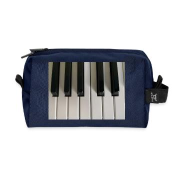 clés de piano - Trousse de toilette en tissu recyclé - marine - Devant