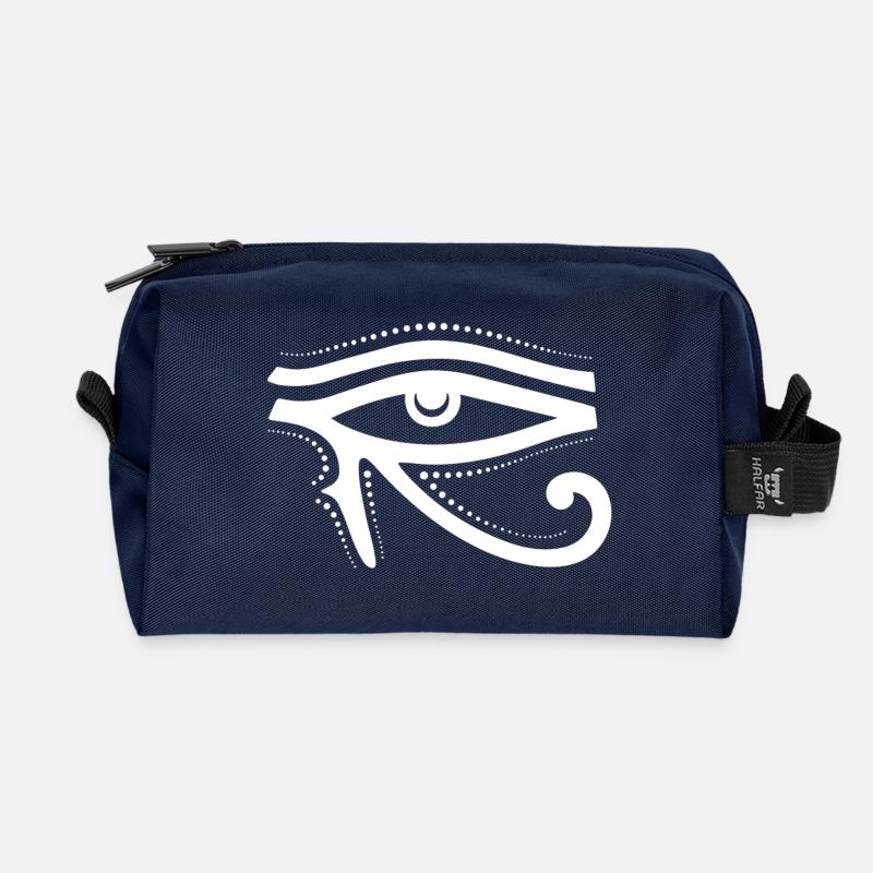 Rechtes Auge des Horus - Recycelte Kulturtasche - Navy