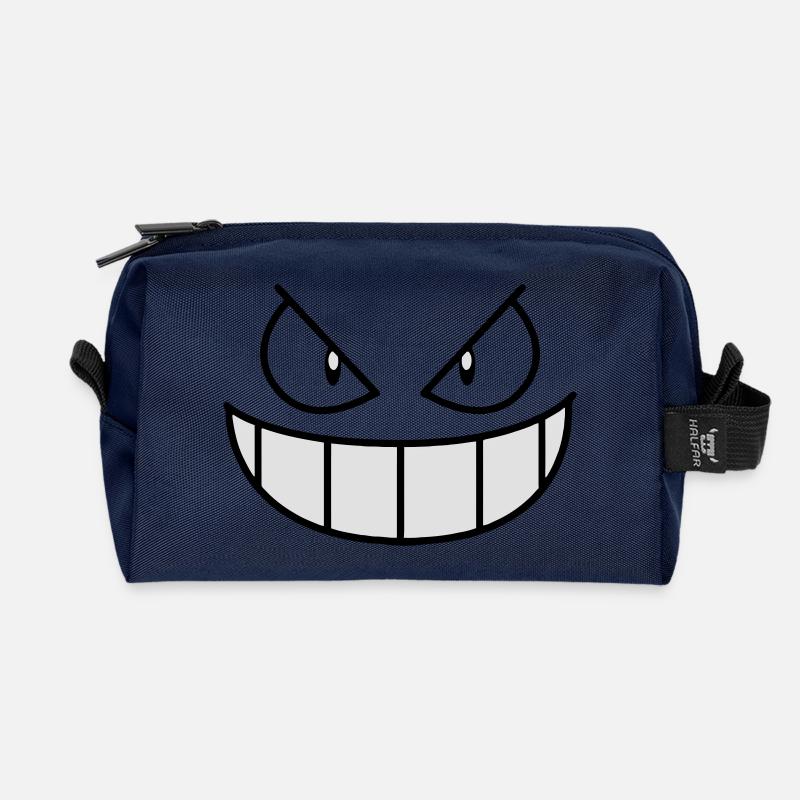 Gengar Gesicht - Recycelte Kulturtasche - Navy