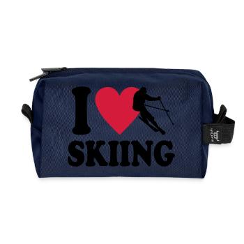 Ski - Recycelte Kulturtasche - Navy - Vorne