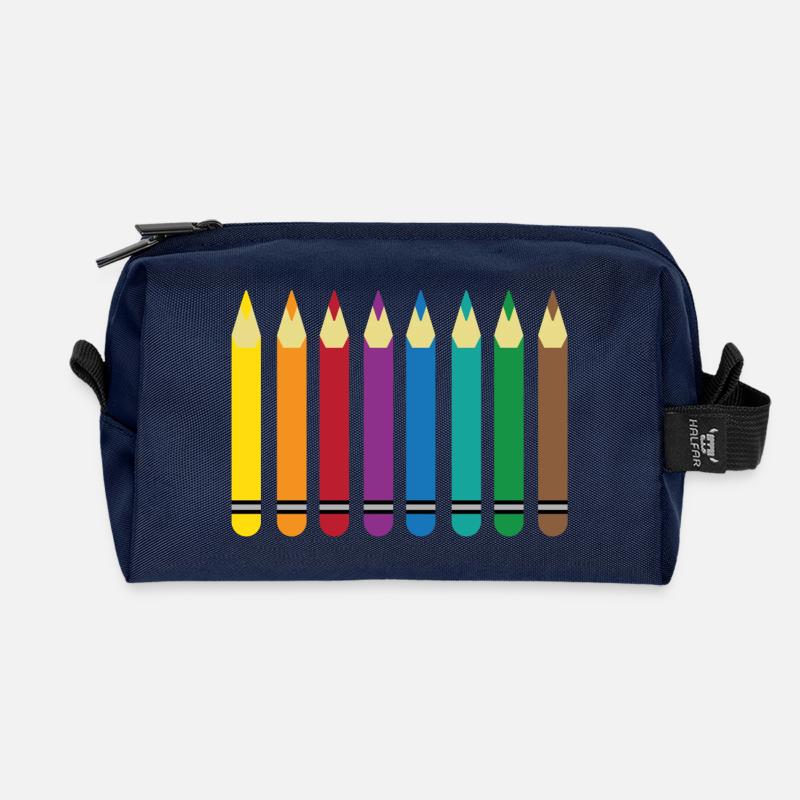 Buntstifte - Recycelte Kulturtasche - Navy