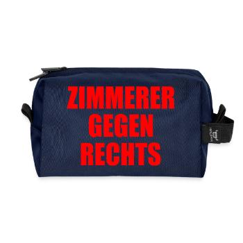 Zimmerer gegen rechts - Recycelte Kulturtasche - Navy - Vorne
