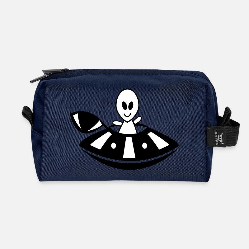 OVNI extraterrestre - Trousse de toilette en tissu recyclé - marine