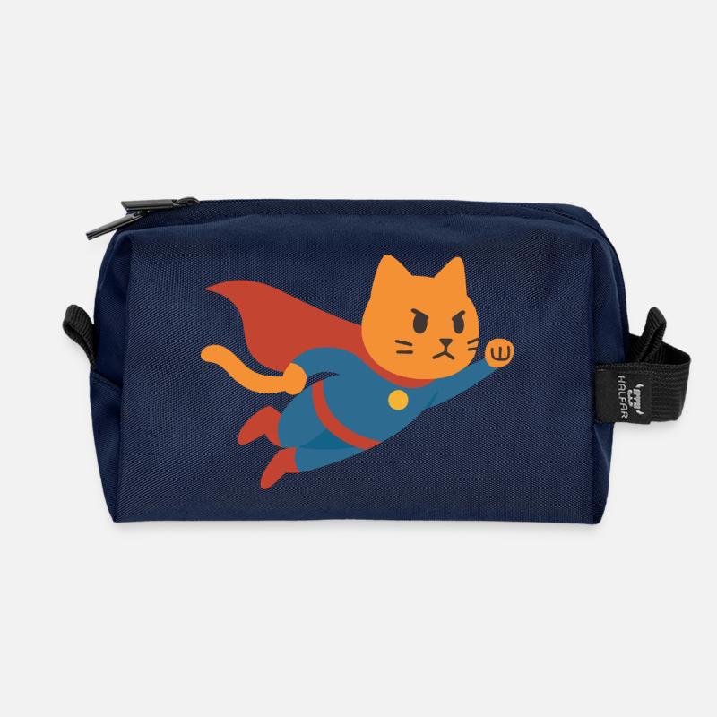 Super Chat, der Retter der Welt - Recycelte Kulturtasche - Navy