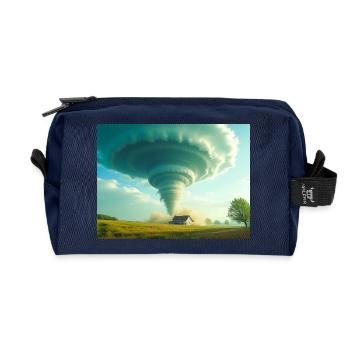 tornado The Storm That Changes Everything - Recycled Toiletry Zip Bag - navy - Front