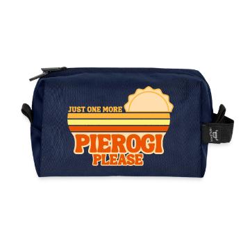 Pierogi Noch ein Knödel, bitte. Polnische Küche - Recycelte Kulturtasche - Navy - Vorne