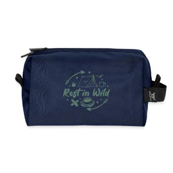 Style de camping extérieur Repose dans la nature - Trousse de toilette en tissu recyclé - marine - Devant
