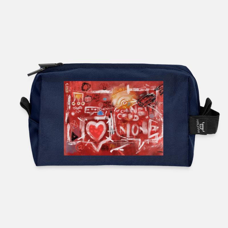 Connected-Alone-Severino-Canepa - Recycelte Kulturtasche - Navy