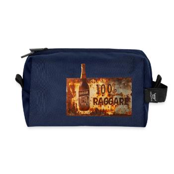 100% Raggare – Rustic beer feeling - Recycled Toiletry Zip Bag - navy - Front