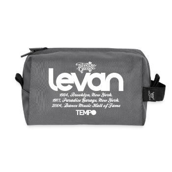 Levan Paradise Garage in White - Recycled Toiletry Zip Bag - anthracite - Front