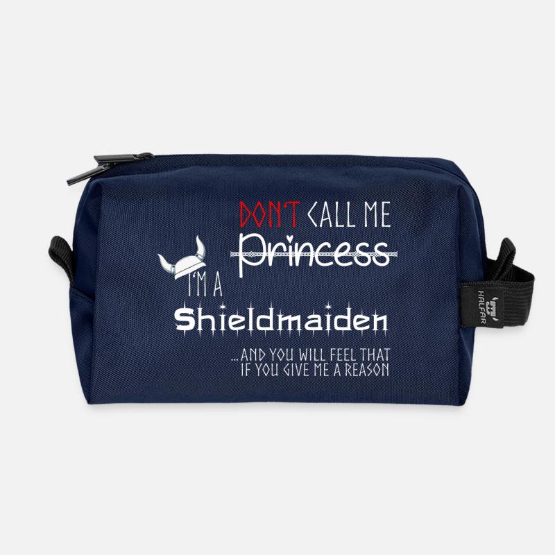 Bouclier Maiden, Vikings - Trousse de toilette en tissu recyclé - marine