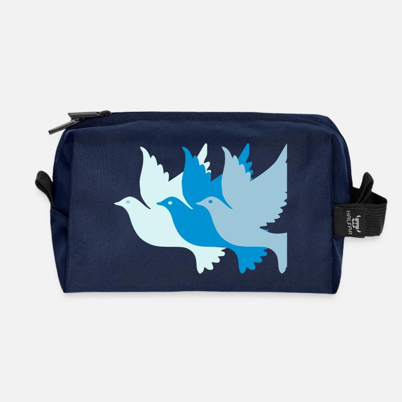 Taube - Recycelte Kulturtasche - Navy